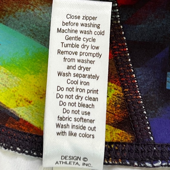 Athleta women's Colorburst Sonar 7/8 length leggings tights size XS - Picture 11 of 11